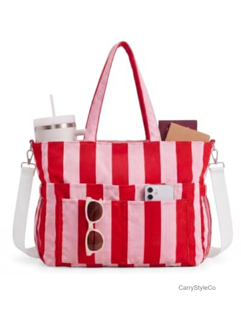 Corduroy Tote Bag Large Slouchy Shoulder Crossbody Purse